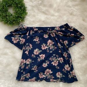 Floral Off The Shoulder Shirt